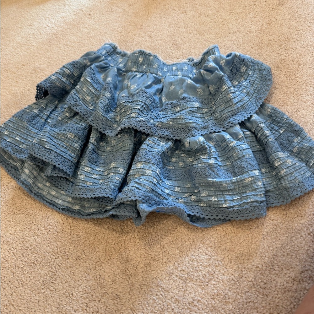 Aerie blue floral skirt